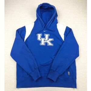 Vintage Nike Kentucky Wildcats Hoodie‎ Royal Blue White Men's L Center Swoosh
